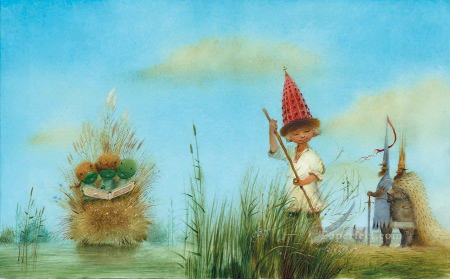 fairy tales boy Fantasy Oil Paintings